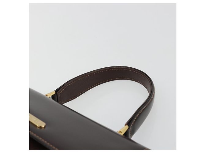 Borsa Burberry in pelle marrone e oro Auth ep15549A D'oro - vista 8
