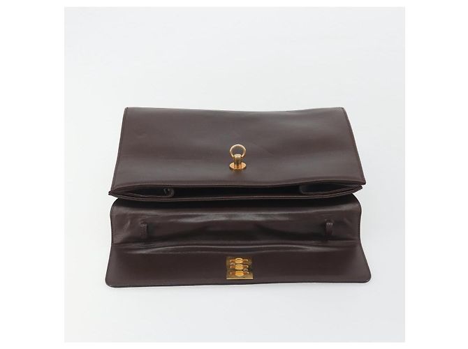 Céline Borsa CELINE in pelle marrone oro Auth ep15547 D'oro - vista 15