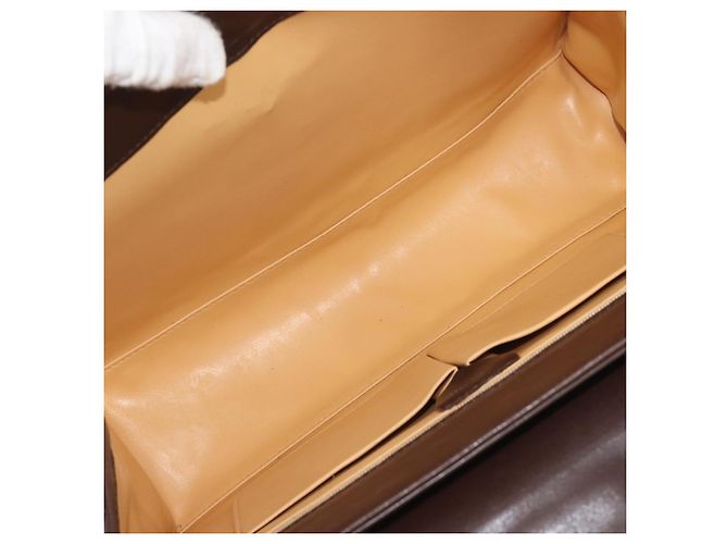 Céline Borsa CELINE in pelle marrone oro Auth ep15547 D'oro - vista 17
