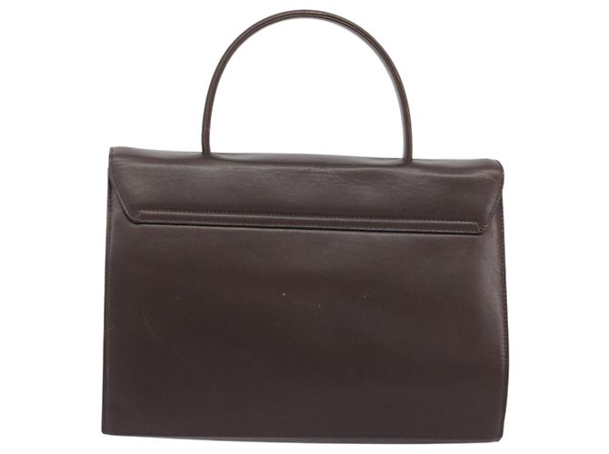 Céline Borsa CELINE in pelle marrone oro Auth ep15547 D'oro - vista 3