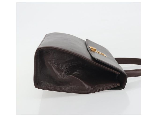 Céline Borsa CELINE in pelle marrone oro Auth ep15547 D'oro - vista 4