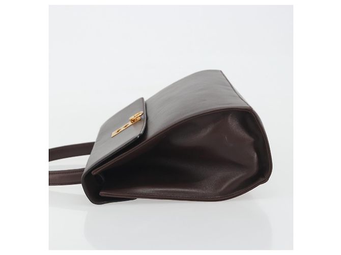 Céline Borsa CELINE in pelle marrone oro Auth ep15547 D'oro - vista 5