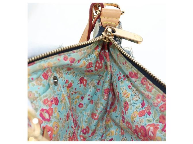 LOUIS VUITTON Monogram Denim Patchwork Pouchy Bag Blue M92382 LV Auth ki6696M - vista 23