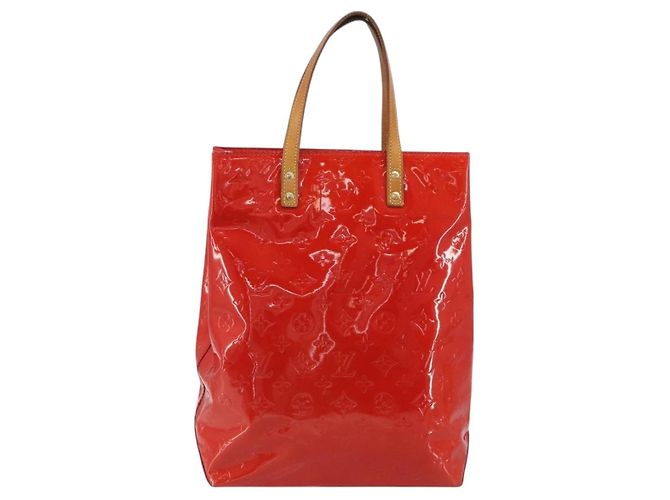 LOUIS VUITTON Borsa Monogram Vernis Reade MM Rosso Rouge M91086 LV Auth ep15522 - vista 13