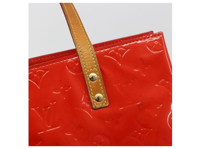 LOUIS VUITTON Borsa Monogram Vernis Reade MM Rosso Rouge M91086 LV Auth ep15522 - vista 17