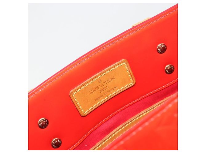 LOUIS VUITTON Borsa Monogram Vernis Reade MM Rosso Rouge M91086 LV Auth ep15522 - vista 18