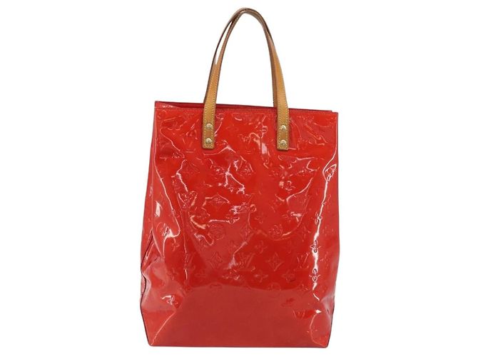 LOUIS VUITTON Borsa Monogram Vernis Reade MM Rosso Rouge M91086 LV Auth ep15522 - vista 2