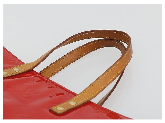 LOUIS VUITTON Borsa Monogram Vernis Reade MM Rosso Rouge M91086 LV Auth ep15522 - vista 8
