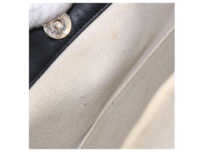 VALENTINO Tote Bag Canvas Ivory Gold Auth BA14128 Golden Roh - Ansicht 10