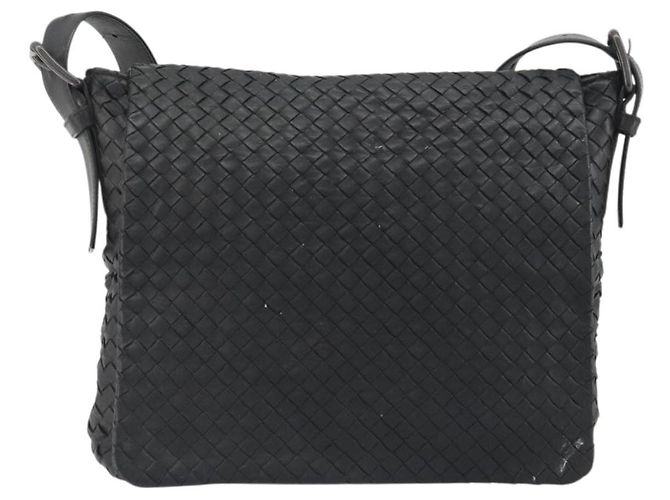 Borsa a Spalla BOTTEGA VENETA INTRECCIATO in Pelle Nera Auth ep15159 - vista 2