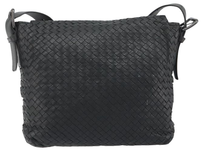 Borsa a Spalla BOTTEGA VENETA INTRECCIATO in Pelle Nera Auth ep15159 - vista 3