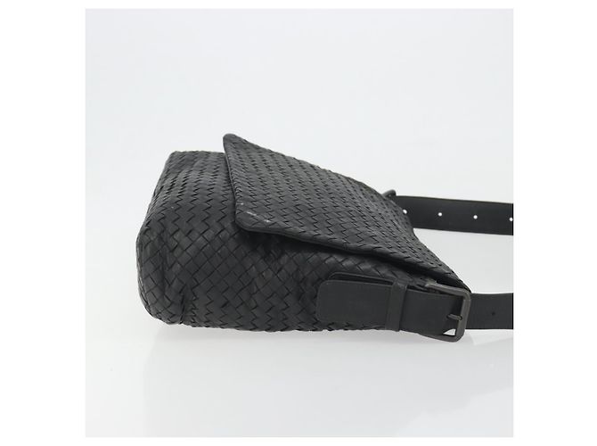 Borsa a Spalla BOTTEGA VENETA INTRECCIATO in Pelle Nera Auth ep15159 - vista 4