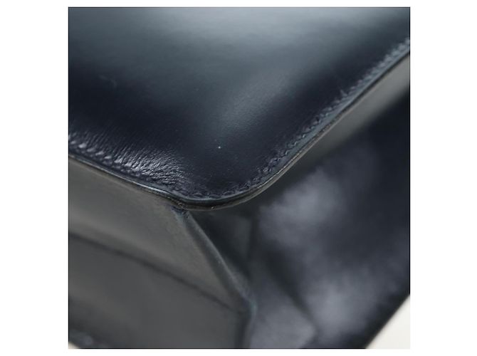 Hermès Borsa a Spalla HERMES Sandrine in Pelle Blu Navy e Oro Auth 190310M D'oro - vista 15