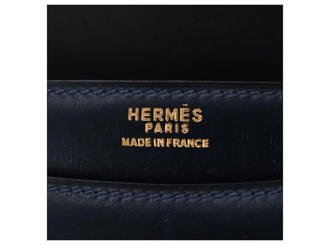 Hermès Borsa a Spalla HERMES Sandrine in Pelle Blu Navy e Oro Auth 190310M D'oro - vista 19
