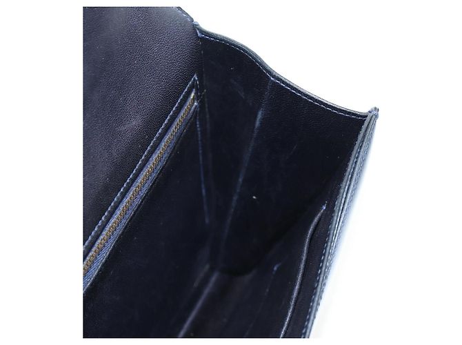 Hermès Borsa a Spalla HERMES Sandrine in Pelle Blu Navy e Oro Auth 190310M D'oro - vista 21