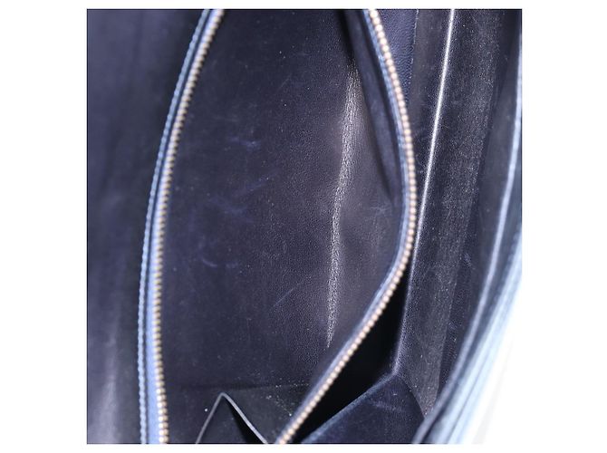 Hermès Borsa a Spalla HERMES Sandrine in Pelle Blu Navy e Oro Auth 190310M D'oro - vista 24