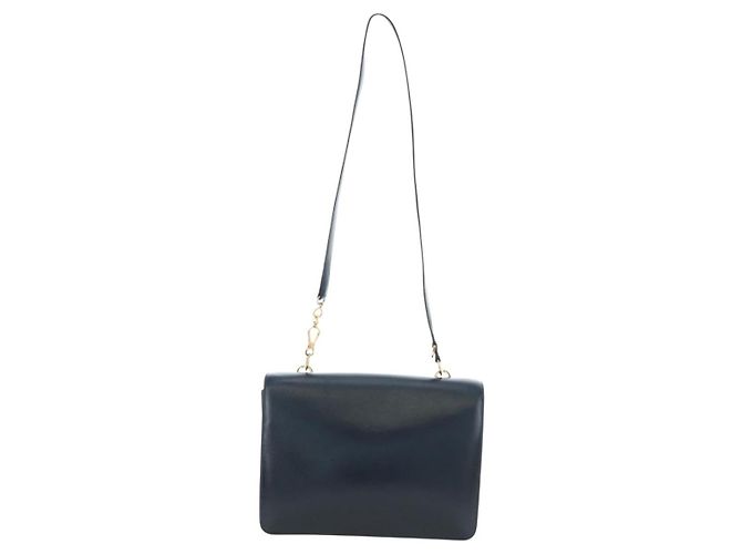 Hermès Borsa a Spalla HERMES Sandrine in Pelle Blu Navy e Oro Auth 190310M D'oro - vista 3