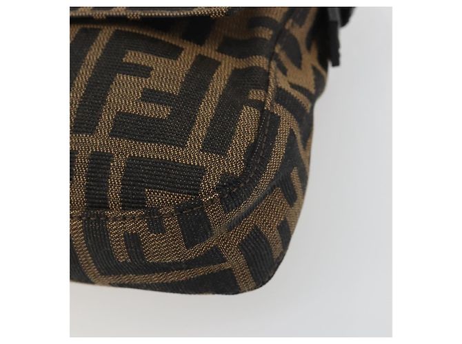 FENDI Zucca Canvas Mamma Baguette Borsa a tracolla Marrone Argento Auth yk20686SAM - vista 10