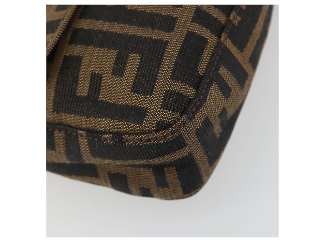 FENDI Zucca Canvas Mamma Baguette Borsa a tracolla Marrone Argento Auth yk20686SAM - vista 11