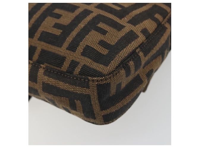 FENDI Zucca Canvas Mamma Baguette Borsa a tracolla Marrone Argento Auth yk20686SAM - vista 12