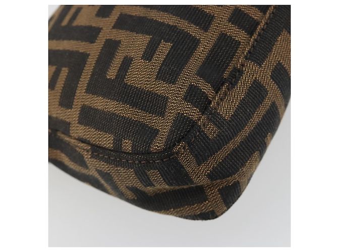 FENDI Zucca Canvas Mamma Baguette Borsa a tracolla Marrone Argento Auth yk20686SAM - vista 13