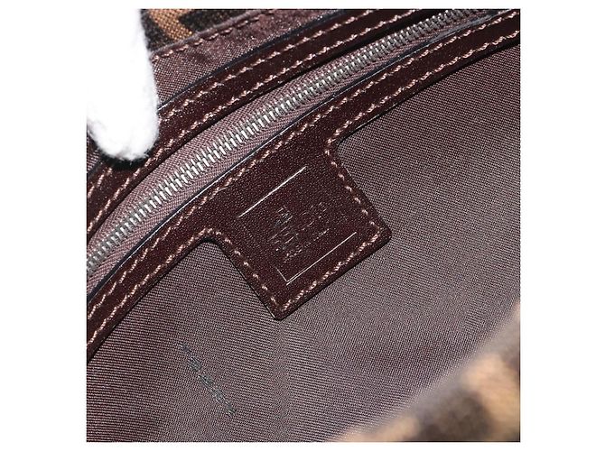 FENDI Zucca Canvas Mamma Baguette Borsa a tracolla Marrone Argento Auth yk20686SAM - vista 19