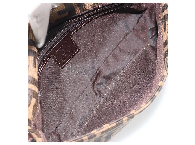 FENDI Zucca Canvas Mamma Baguette Borsa a tracolla Marrone Argento Auth yk20686SAM - vista 20