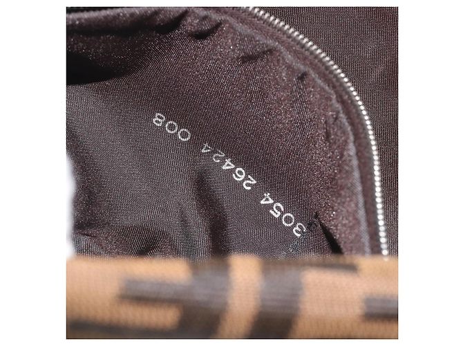 FENDI Zucca Canvas Mamma Baguette Borsa a tracolla Marrone Argento Auth yk20686SAM - vista 25