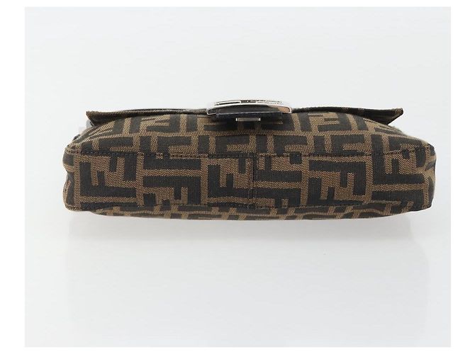 FENDI Zucca Canvas Mamma Baguette Borsa a tracolla Marrone Argento Auth yk20686SAM - vista 9