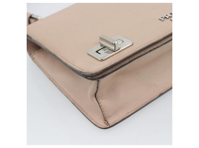 Saffiano Bolsa PRADA em couro Safiano 2way Rosa Prata Auth bs36289 - vista 13
