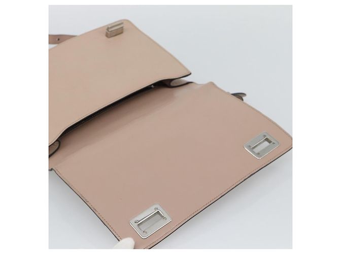 Saffiano Bolsa PRADA em couro Safiano 2way Rosa Prata Auth bs36289 - vista 17