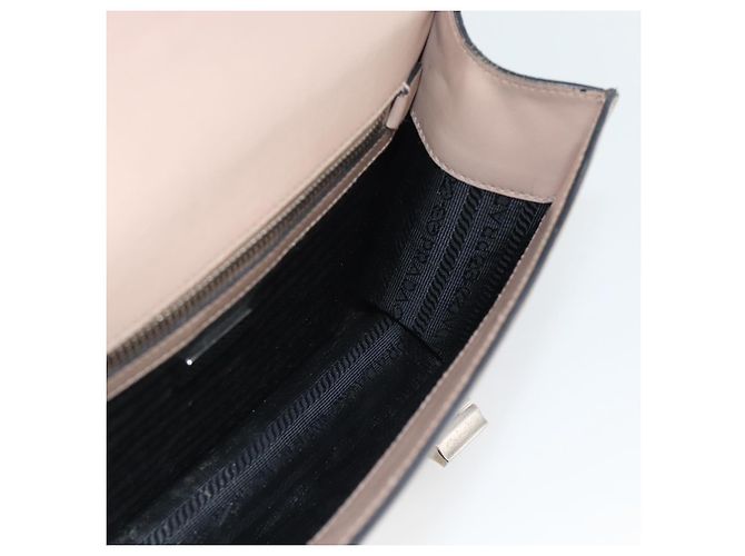 Saffiano Bolsa PRADA em couro Safiano 2way Rosa Prata Auth bs36289 - vista 20