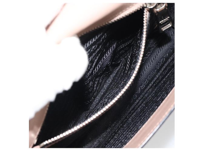 Saffiano Bolsa PRADA em couro Safiano 2way Rosa Prata Auth bs36289 - vista 23