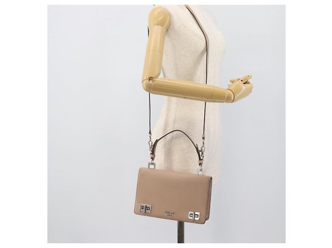 Saffiano Bolsa PRADA em couro Safiano 2way Rosa Prata Auth bs36289 - vista 25