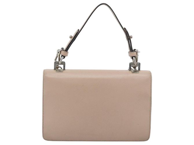 Saffiano Bolsa PRADA em couro Safiano 2way Rosa Prata Auth bs36289 - vista 3