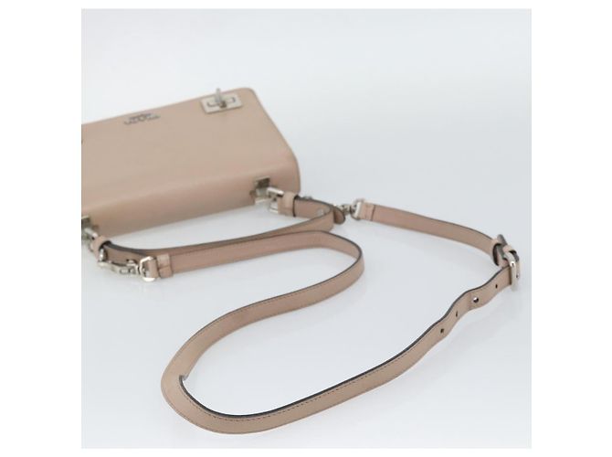 Saffiano Bolsa PRADA em couro Safiano 2way Rosa Prata Auth bs36289 - vista 9