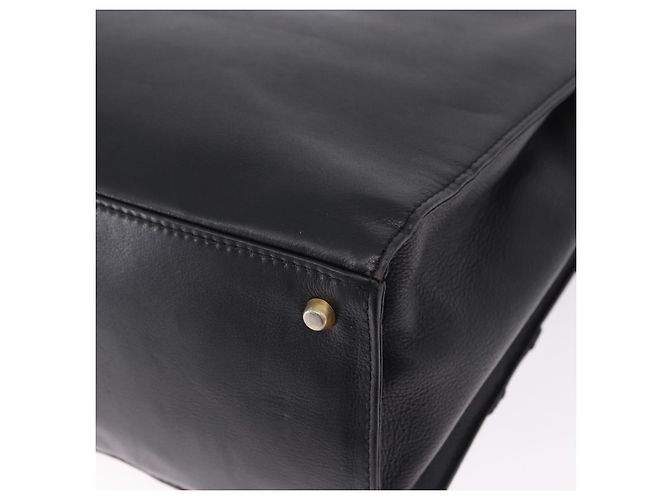 Borsa Tote Gianni Versace in pelle nera e oro Auth BA14178V Nero - vista 13