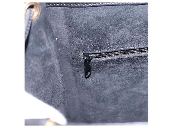 Borsa Tote Gianni Versace in pelle nera e oro Auth BA14178V Nero - vista 20
