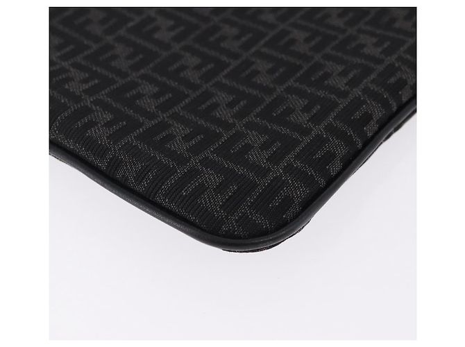 FENDI Zucchino Canvas Clutch Bag Schwarz Auth ki6765V - Ansicht 10