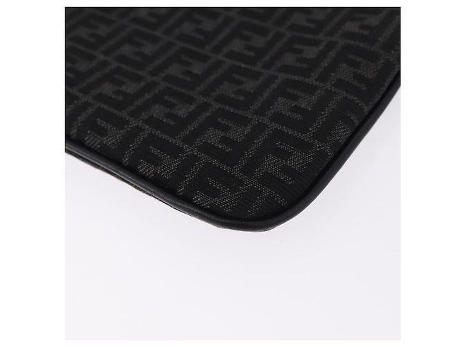 FENDI Zucchino Canvas Clutch Bag Schwarz Auth ki6765V - Ansicht 11