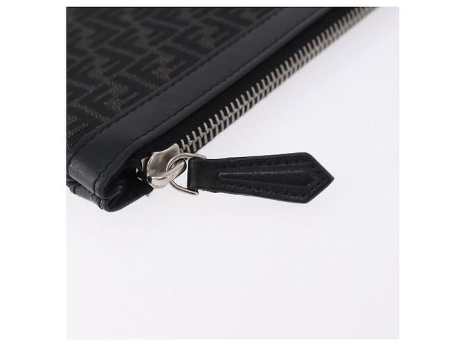 FENDI Zucchino Canvas Clutch Bag Schwarz Auth ki6765V - Ansicht 12