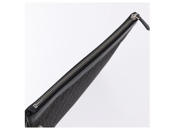FENDI Zucchino Canvas Clutch Bag Schwarz Auth ki6765V - Ansicht 6