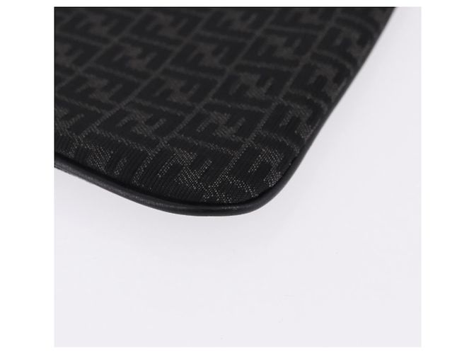FENDI Zucchino Canvas Clutch Bag Schwarz Auth ki6765V - Ansicht 8
