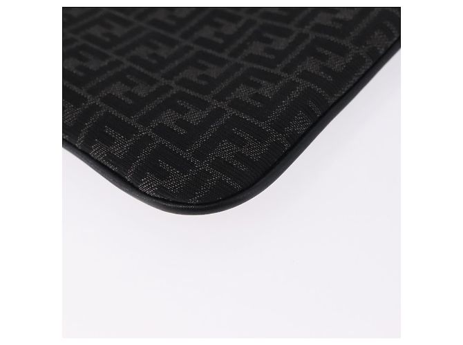 FENDI Zucchino Canvas Clutch Bag Schwarz Auth ki6765V - Ansicht 9