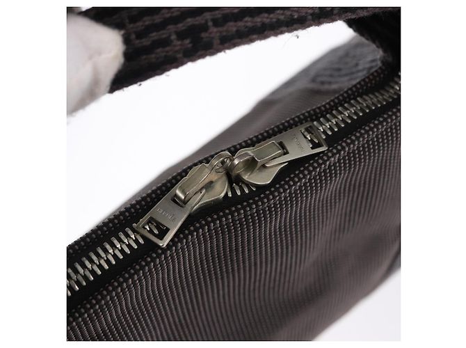 Hermès HERMES Her Line Cabas Handtasche Canvas Grau Silber Auth 193518A Braun - Ansicht 14