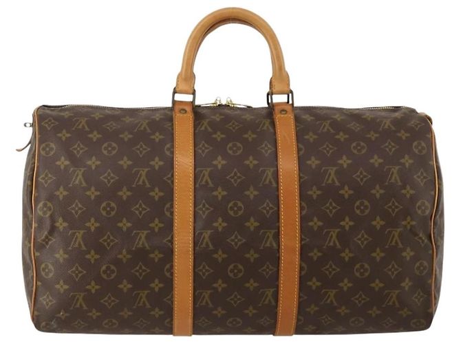 LOUIS VUITTON Borsa Boston Monogram Keepall 50 M41426 LV Auth 193007A Monogramma - vista 3