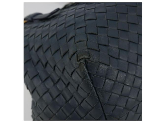 Borsa BOTTEGA VENETA INTRECCIATO in pelle Blu Oro Auth ep15585 - vista 12