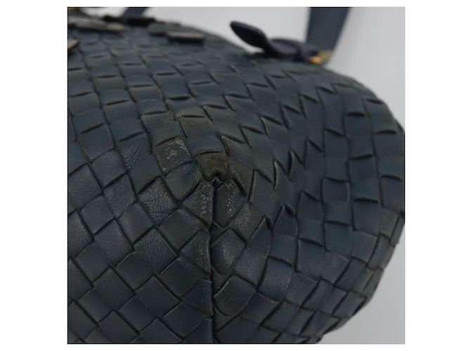 Borsa BOTTEGA VENETA INTRECCIATO in pelle Blu Oro Auth ep15585 - vista 13
