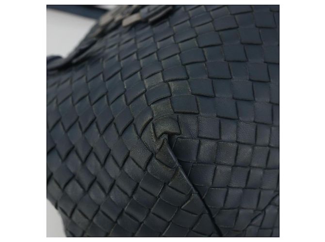 Borsa BOTTEGA VENETA INTRECCIATO in pelle Blu Oro Auth ep15585 - vista 14