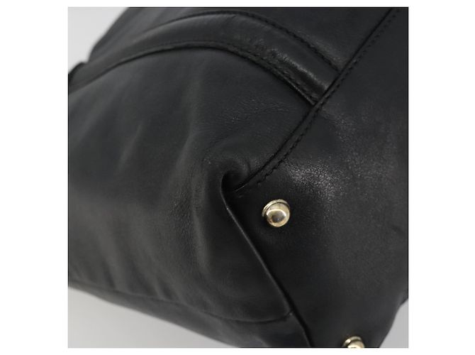 GUCCI Nuovo sacca Brit in pelle nera e oro 162094 Auth bs36279 Nero D'oro - vista 13